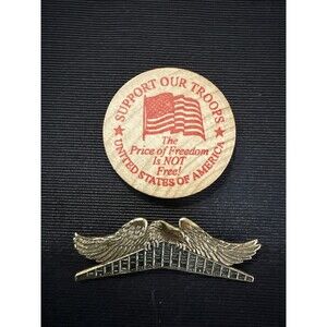 Vietnam War memorial Wall- Eagle & Support Our Troops Arlington, TN Wooden Coin